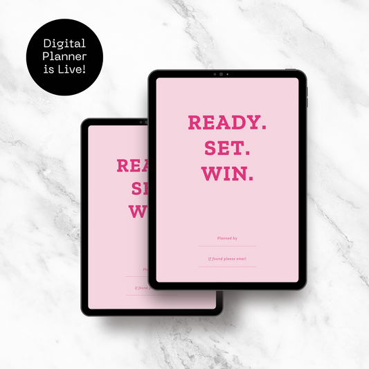 Ready Set Win Planner - 6 Month Goal Planner for Productivity Digital Download